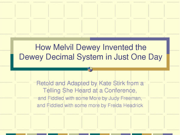 what is dewey decimal classification ?