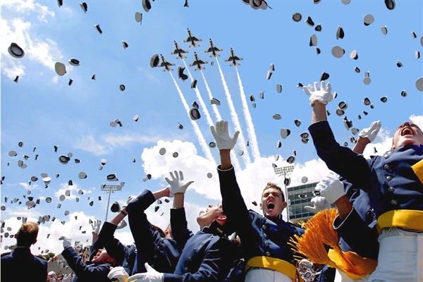 What is the first day of basic training called at the US Air Force Academy?