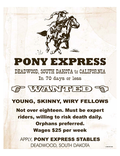 How fast did the pony express riders go?