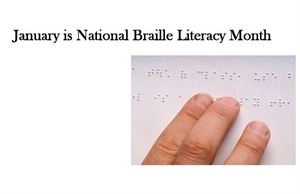 National Braille Literacy Month - January is national what month in the US?