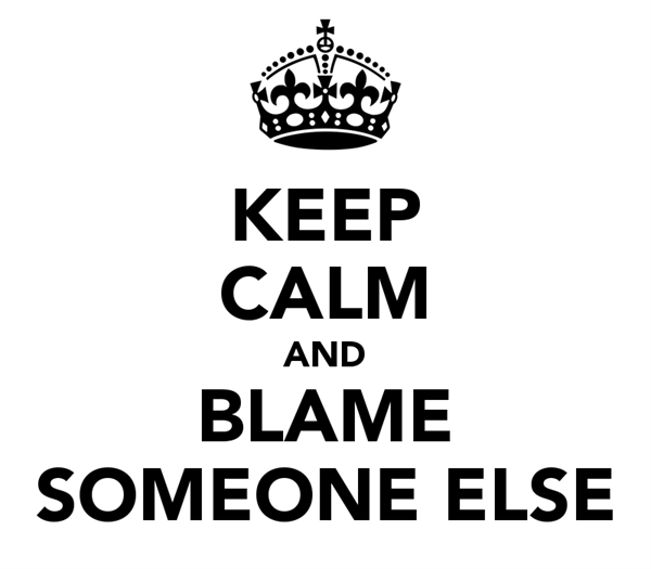 What are some good Toastmasters Questions to ask with this theme "Blame Somebody Else Day"?