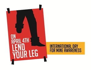 Lend Your Leg campaign for the International Day of Mine Awareness ...