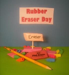 Rubber Eraser Day - when was pencil erasers invented?
