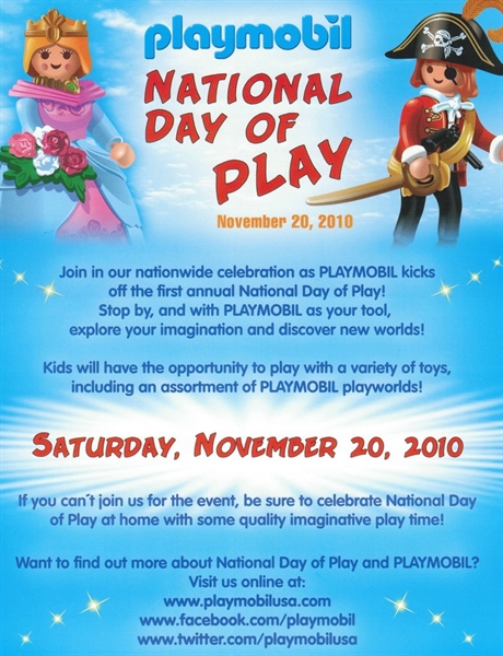 November, 2010 – National Day of Play at ...