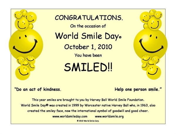 Did you know that today is World Smile Day?
