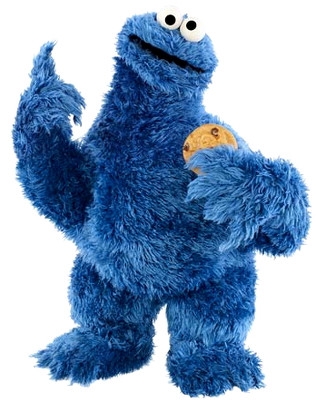 What is a hyperbole about Cookie Monster?