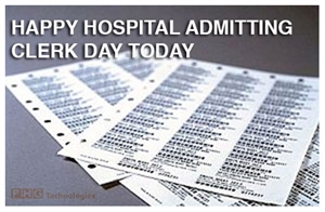 Hospital Admitting Clerks Day - Jobs at the hospital?