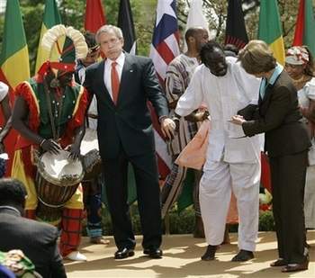 did you see bush dance at the Malaria Awareness Day festival At the White House?