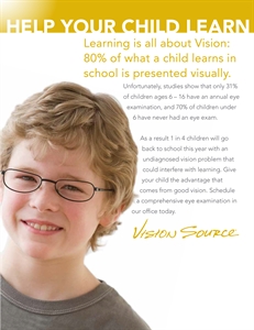 Children's Vision & Learning Month - Children's Vision and Learning