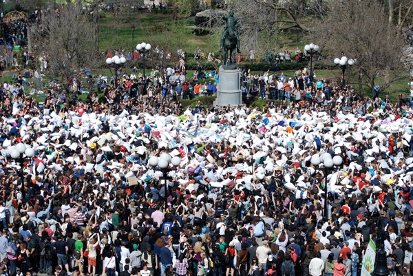 did you know it was world pillow fight day?