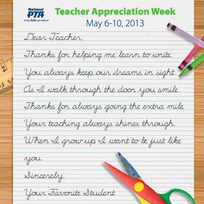 When is Teacher Appreciation Week in Richardson, TX?