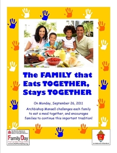 Family Day - A Day to Eat Dinner With Your Kids - Do kids who have family dinners talk a lot when they eat as adults?