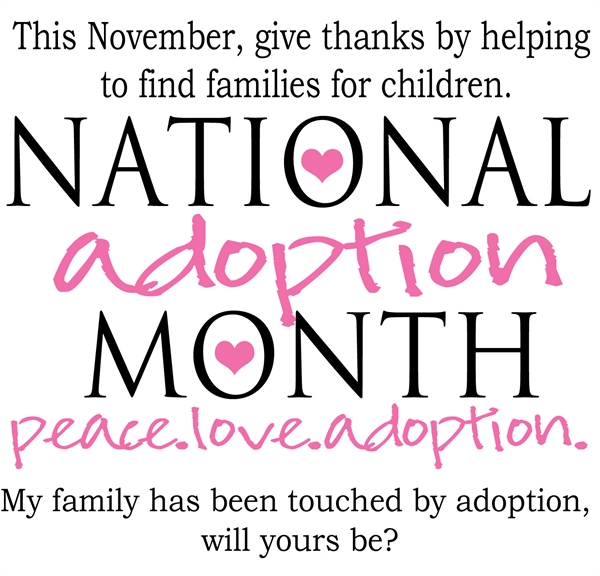 national adoption month facebook status? anyone have it?