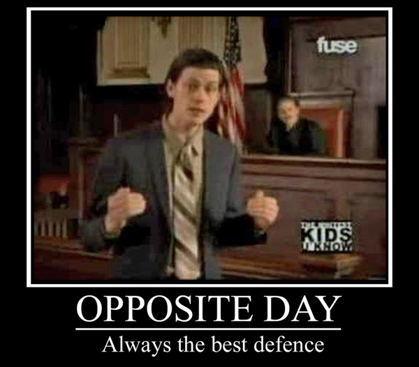 When is opposites day?