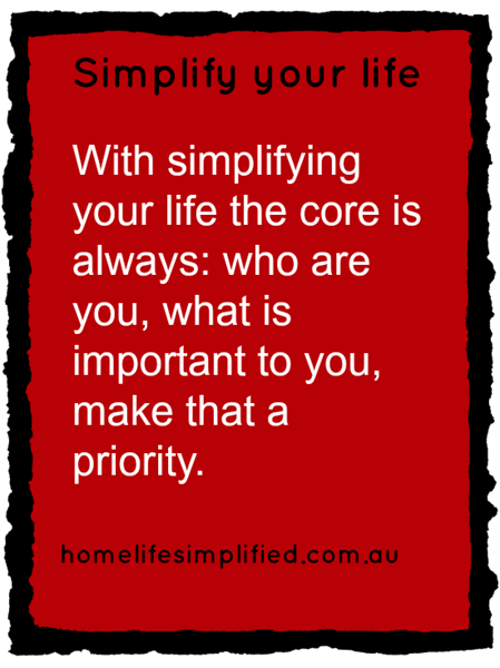 Are you planning to simplify your life?