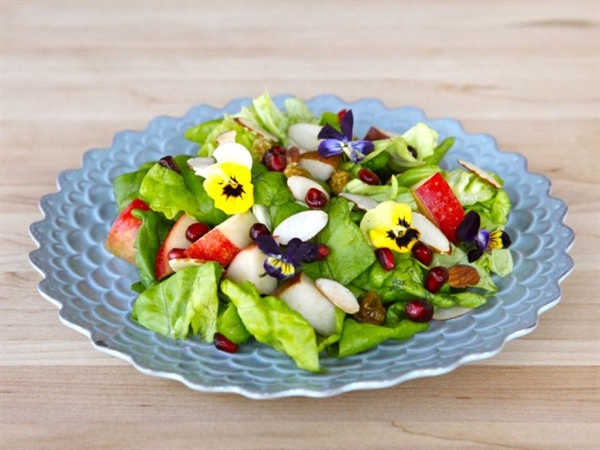 Tu B'Shevat Salad with Pomegranate Dressing