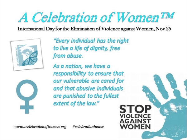 Are there any pictures of the International day for the Elimination of Violence against Women?