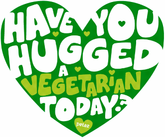How can I spread the word of Hug A Vegetarian Day tommorow? Im a veg. ?