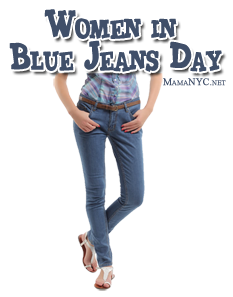 Women in Blue Jeans Day - what color blue jeans are in these days?